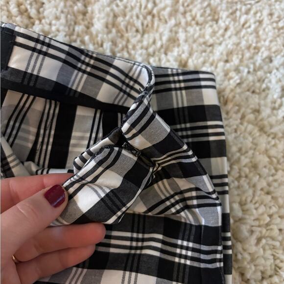 Talbots Black and White Plaid Ankle Pull On Pants Size 4 Petite - Picture 4 of 10